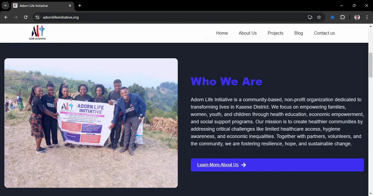 Adorn Life Initiative project screenshot
